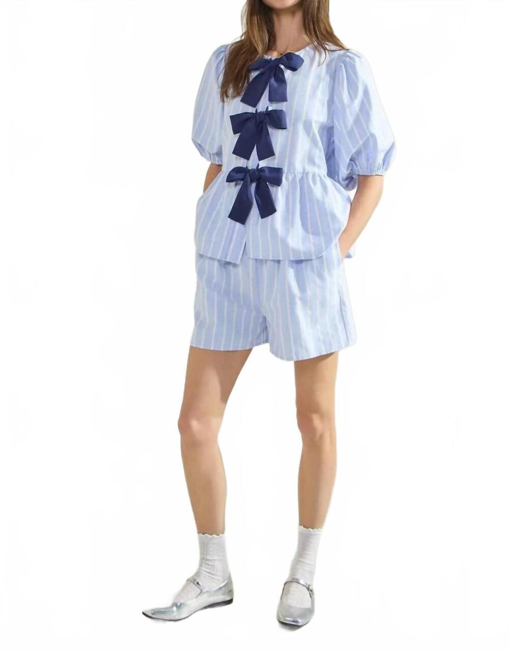 NEW ODDI women's sailor collection striped blouse - plus in blue stripe